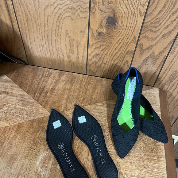 Rothy's The Pointe Honeycomb-Black - Picture 8 of 14